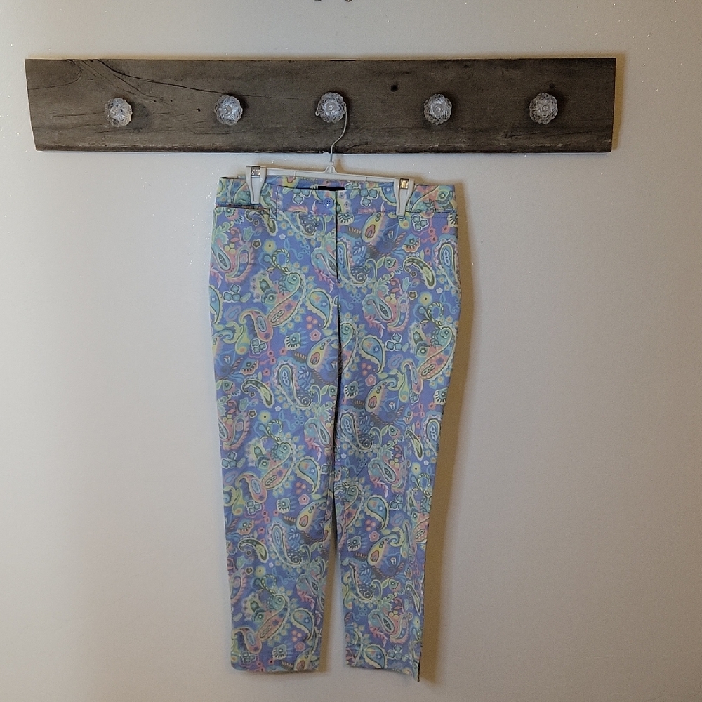 Talbots Colorful Paisley Print Pants SZ 2